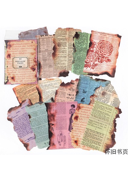 Stil 3 30 Adet Vintage Çiçekler Yanmış Mektup Malzeme Kağıt Retro Hafif Kağıt Deco Scrapbooking Kolaj Arka Plan Dıy Dergisi Günlüğü Zanaat (Yurt Dışından)