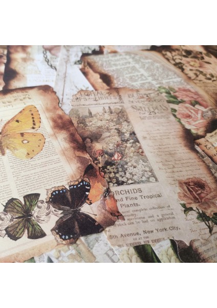 Stil 3 30 Adet Vintage Çiçekler Yanmış Mektup Malzeme Kağıt Retro Hafif Kağıt Deco Scrapbooking Kolaj Arka Plan Dıy Dergisi Günlüğü Zanaat (Yurt Dışından)