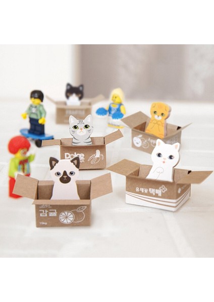 20 Adet Rastgele Göndermek 20 Adet Kırtasiye 3D Karikatür Yapışkan Notlar Kawaii Scrapbooking Kedi Kutusu Çıkartmalar Ofis Okul Öğrenci Çocuk Malzemeleri Bloknot (Yurt Dışından)