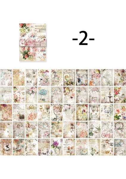 Kırmızı 8 Stil 100 Adet/kitap Vintage Mesaj Malzemesi Kağıt Yaratıcı Çiçek Karakter El Hesabı Dekoratif Bloknot (Yurt Dışından)