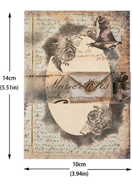 Kırmızı 8 Stil 100 Adet/kitap Vintage Mesaj Malzemesi Kağıt Yaratıcı Çiçek Karakter El Hesabı Dekoratif Bloknot (Yurt Dışından)
