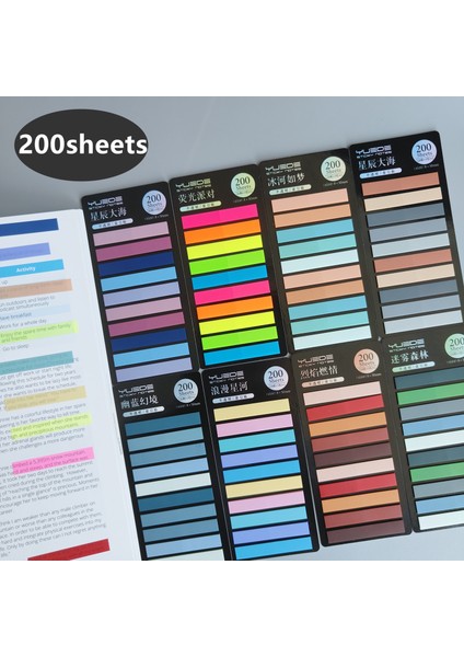 Stil 6 200 Sayfa Yayınlandı Şeffaf Yapışkan Notlar Kendinden Yapışkanlı Açıklama Kitap Okuma Yer Imleri Sekmeler Not Defteri Estetik Kırtasiye (Yurt Dışından) fiyatları