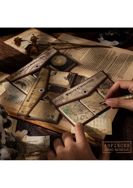 Stil 7 Vintage Retro Karakter Dünya Haritası Malzeme Kağıt Baskı Retro Bloknot Scrapbooking Günlüğü Önemsiz Dergiler Dıy Yazılabilir Kağıt (Yurt Dışından) fiyatları