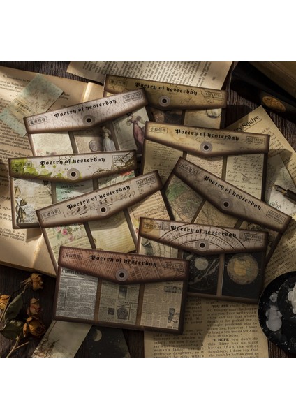 Stil 7 Vintage Retro Karakter Dünya Haritası Malzeme Kağıt Baskı Retro Bloknot Scrapbooking Günlüğü Önemsiz Dergiler Dıy Yazılabilir Kağıt (Yurt Dışından) fırsatları