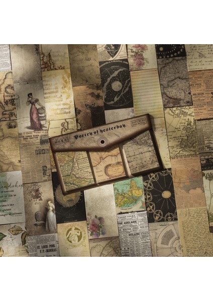 Stil 7 Vintage Retro Karakter Dünya Haritası Malzeme Kağıt Baskı Retro Bloknot Scrapbooking Günlüğü Önemsiz Dergiler Dıy Yazılabilir Kağıt (Yurt Dışından) indirimleri
