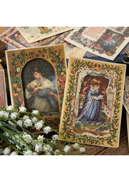 F Yoofun 50 Sayfa Vintage Ortaçağ Arka Bahçeleri Malzeme Kağıt Scrapbooking Günlükleme Dekorasyon Kart Yapımı Dıy Kırtasiye (Yurt Dışından) modelleri
