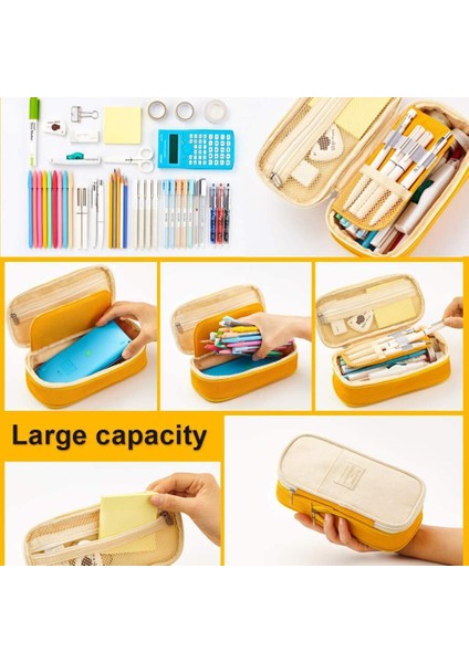 Gökyüzü Mavi 2 Erkek Kız Öğrenci Sabit Jel Kalem Kalem Kutusu Çanta Kılıfı Fermuarlı Kawaii Kalem Kutusu Okul Kalem Kılıfı Malzemeleri Kalem Çantası (Yurt Dışından) fırsatları