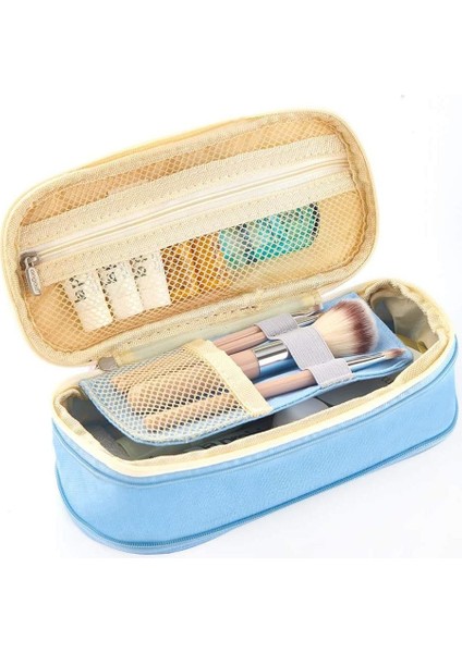 Gökyüzü Mavi 2 Erkek Kız Öğrenci Sabit Jel Kalem Kalem Kutusu Çanta Kılıfı Fermuarlı Kawaii Kalem Kutusu Okul Kalem Kılıfı Malzemeleri Kalem Çantası (Yurt Dışından) indirimleri