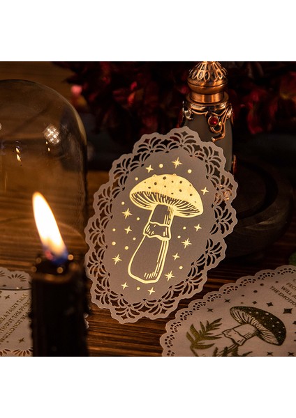 C 10 Adet Yıldızlı Gece Serisi Malzeme Kağıt Sıcak Damgalama Içi Boş Dantel Arka Plan Kağıt Dekoratif Günlüğü Etikel Önemsiz Günlük Planlayıcısı (Yurt Dışından) fırsatları