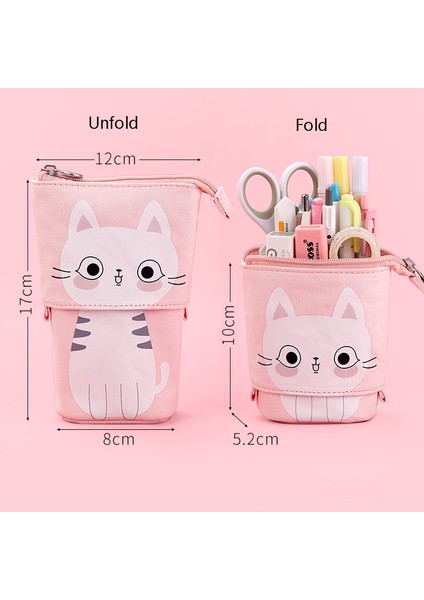 Cam Ayı Kalem Kalem Çantası Durumda, Karikatür Sevimli Kedi Ayı Koyun Kanvas Katlama Ayakta Tutucu Kırtasiye Organizatör Çocuklar Hediye A6445 (Yurt Dışından) fırsatları