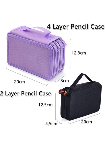 Pembe Gülümseme 32HOL Dört Katmanlı Kalem Çantası 72 Renkli Kalem Perde Kroki Fırçası Renkli Kalem Çantası Boyama Kalem Çantası Sanat Öğrenci Gözenekli Kırtasiye Kutusu (Yurt Dışından) fırsatları