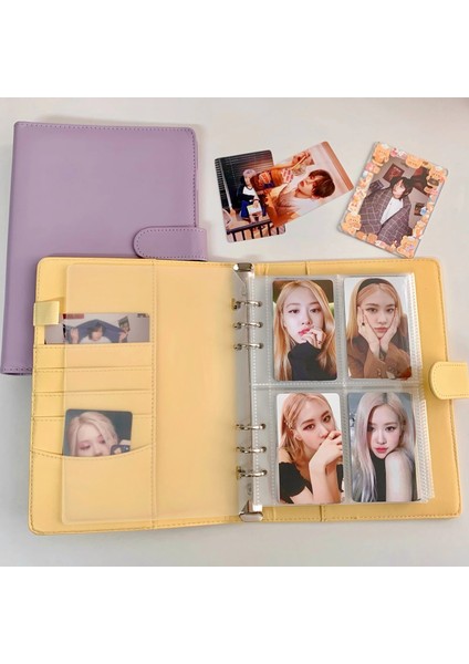 Beyaz Sadece Kapak Şeker Renk A5 Pu Deri Bağlayıcı Fotoğraf Kartları Kapak Sevimli Kpop Gevşek Yaprak Toplama Kitap Fotoğraf Kartları Albümü Depolama Kitap Kırtasiye (Yurt Dışından) modelleri