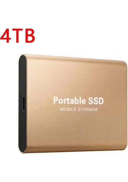 4 Tb Altın 2023 Taşınabilir Disko Duro Externo USB 3.1 Tip-C M.2 SSD Harici Sabit Disk 500 GB 1 Tb 2 Tb Flash Sürücü 8 Tb Dizüstü Bilgisayarlar Için Sabit Diskler (Yurt Dışından)