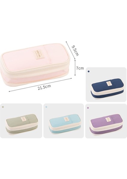 Yeşil Angoo Genişletilebilir Kalem Kutusu Kalem Çantası Hit Renk Su Geçirmez Malzeme Depolama Kılıfı Cep Kırtasiye Okul A7208 (Yurt Dışından) modelleri