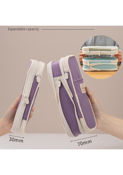 Yeşil Angoo Genişletilebilir Kalem Kutusu Kalem Çantası Hit Renk Su Geçirmez Malzeme Depolama Kılıfı Cep Kırtasiye Okul A7208 (Yurt Dışından) indirimleri