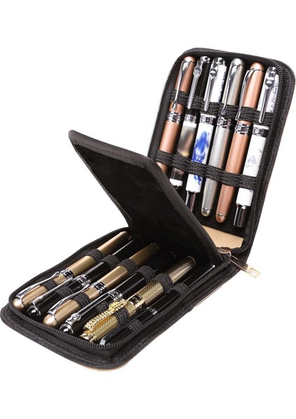 Siyah Büyük Kapasiteli Dolma Kalem Kutusu Pu Deri Siyah Renk 12 Yuvaları Kalem Çantası Çanta Kapasiteli Iş Ofisi Unisex Kalem Dayanıklı (Yurt Dışından) fiyatları