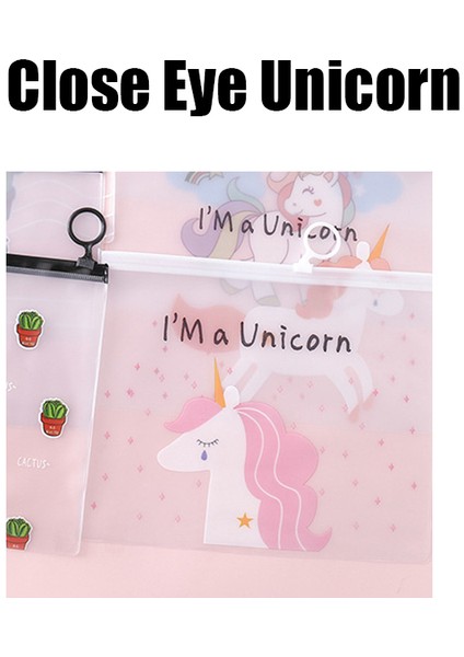 Yakın Göz Unicorn Örgü Kalem Kutusu Kılıfı Kawaii Sevimli Şeffaf Kalemler Çanta Kızlar Için Basit Estetik Organizatör Ofis Okul Malzemeleri Kırtasiye (Yurt Dışından)