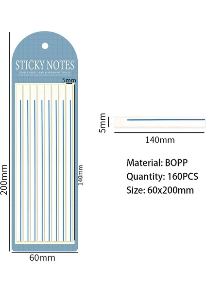 Altını Çizen-Mavi 160 Adet Şeffaf Renkli Çıkartmalar Altını Çizen Dizin Sekmeleri Bayraklar Yapışkan Not Sayfa Imi Floresan Acıbadem Kurabiyesi Okul Kırtasiye (Yurt Dışından)