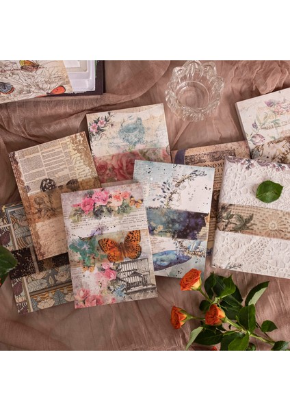 Stil 3 Bloknot Malzeme Kağıt Çiçek Scrapbooking Kağıt Önemsiz Dergisi Scrapbooking Kartları Retro Arka Plan Dekorasyon Kağıdı (Yurt Dışından) indirimleri
