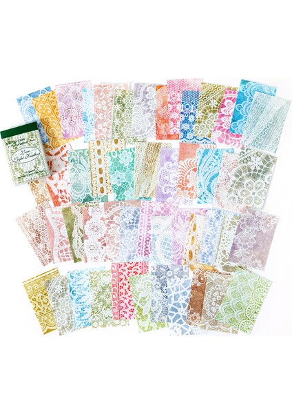 C 50 Adet/paket Ins Malzemeleri Kağıt Mini Kitap Çiçekler Izgara Dıy Scrapbooking Sanat Kolaj Fotoğraf Albümü Önemsiz Günlük Kraft El Işi Kağıdı (Yurt Dışından)