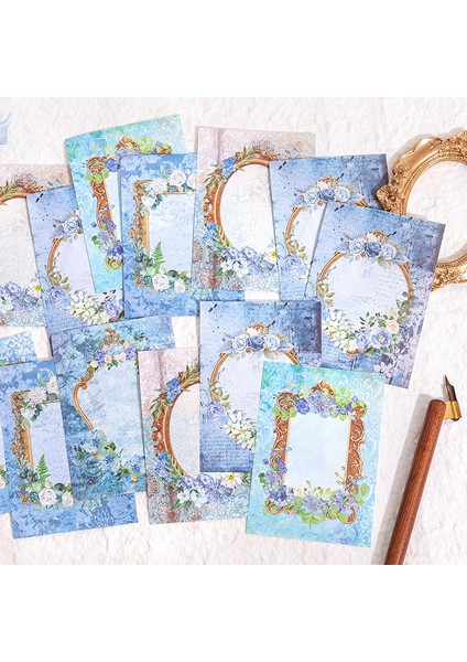E-Çiçek Sis 80 Adet Not Defteri Masa Sınır Defteri Çiçek Yapışkan Diy Ayna Karalama Defteri El Yapımı Bitki Dekorasyon Kolaj Kağıdı 11*8 cm (Yurt Dışından)