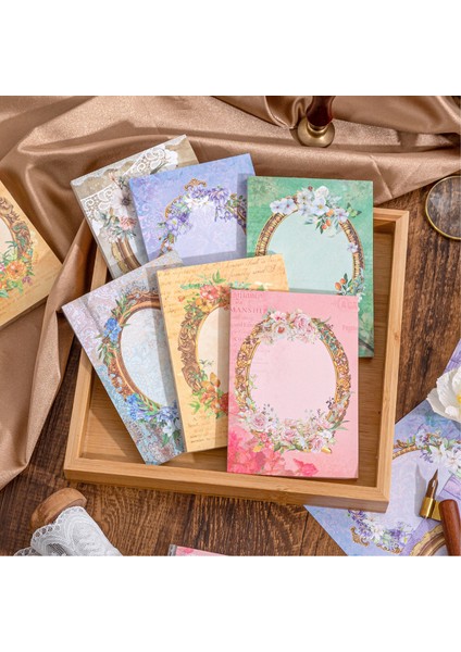 E-Çiçek Sis 80 Adet Not Defteri Masa Sınır Defteri Çiçek Yapışkan Diy Ayna Karalama Defteri El Yapımı Bitki Dekorasyon Kolaj Kağıdı 11*8 cm (Yurt Dışından)