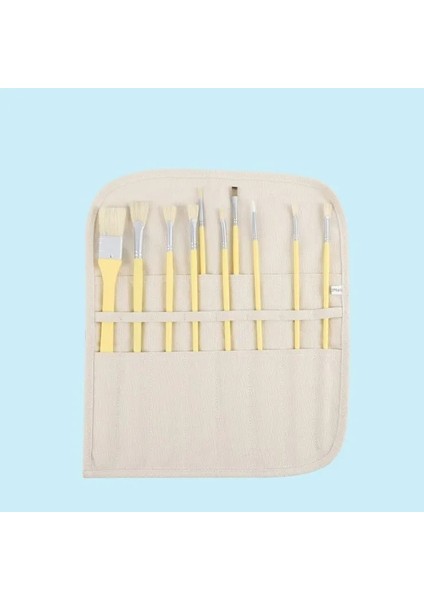 Bej 35X30.5CM 16 Delikli Kalem Kutusu Okul Malzemeleri Sanat Kalem Çantası Kılıfı Kanvas Kalem Sarma Rulo Makyaj Kozmetik Fırça Kalem Depolama Kırtasiye Öğrenci (Yurt Dışından)