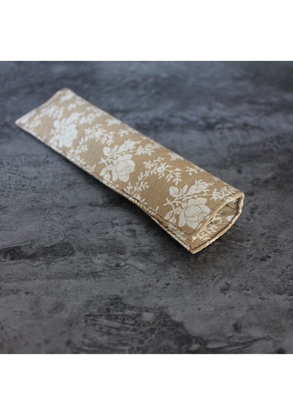 Kahve Çiçeği 1 Adet El Yapımı Pamuk Kalem Kutusu Tek Dolma Kalem Çantası Retro Iş Imza Çin Tarzı Baskı Desen Ideal Hediye (Yurt Dışından)