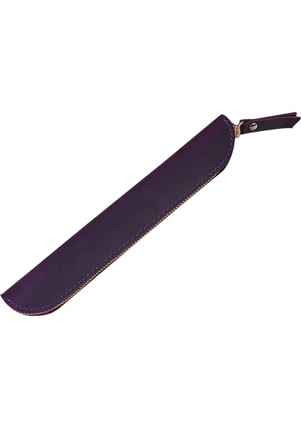 Mavi Retro El Yapımı Hakiki Deri Fermuarlı Kalem Kutusu Mini Kalemlik Bir Kalem Koruyucu Kılıf Kapak Seyahat Malzemeleri Hediye (Yurt Dışından) modelleri