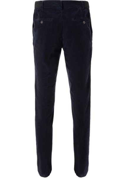 Lacivert Renk Kadife Beli Lastikli Jogger Pantolon