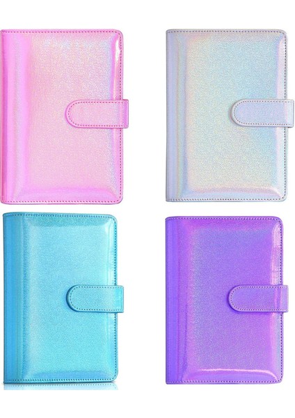 Pembe Çanta A7 A5/a6 Pu Acıbadem Kurabiyesi Lazer Glitter Gevşek Yaprak Kapak Bağlayıcı Süt Defterleri Sert Kapak Dolum Dergisi Gezginler Deri Kapak (Yurt Dışından)