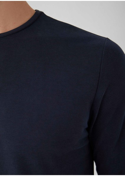 Antrasit Renk Bisiklet Yaka Uzun Kollu Tshirt fiyatları