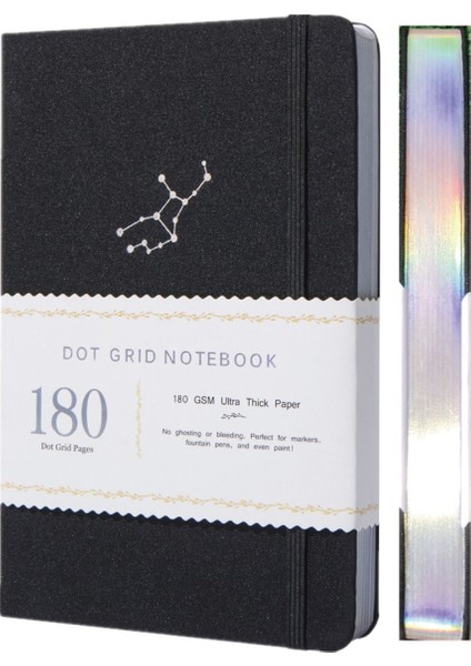 Oğlak 180G Bambu Kağıt A5 Burç Başak Nokta Izgara Defter Noktalı Dergisi 180GSM Bambu Kalın Kağıt 160 Sayfa 5*5 mm Noktalar-Kutusu Hediye (Yurt Dışından)