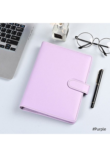 Mor A5 A5 A6 Not Defteri Yaratıcı Macaron Lazer Renkli El Kitabı 6 Telli Defter Kapağı Gündem Organizatör Dergisi Kawaii Kırtasiye (Yurt Dışından)