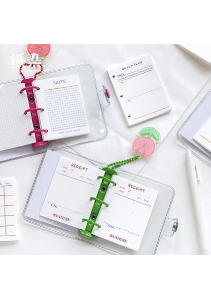 NO12 Yiwi 40 YAPRAK60X80MM Mini 3 Delik Gevşek Yaprak Ciltli Defter Iç Sayfalar Pvc Şeffaf Günlüğü Planlayıcısı Dolgu Sayfaları (Yurt Dışından) indirimleri