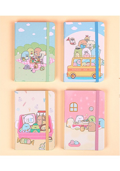C Rastgele 1 Kitap A6 Sevimli A6 Mini Defter 96 Yaprak Taşınabilir Cep Not Defteri Renkli Kenar Çeşitli Kapak Desenleri Planlayıcı Gündem Not Defteri Kitap (Yurt Dışından)