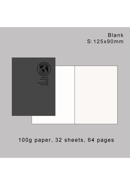 S Boş Retro Folyo Altın Kapak Gezginler Dizüstü Midori Defter ve Günlük Ekleme Dolum Standart Pasaport Için Dolum Dolgu Kağıdı (Yurt Dışından)