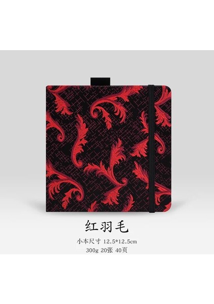 F 12.5X12.5 cm Pamuk Suluboya Kitabı Eskiz Defteri Sanat Malzemeleri Kroki Çizim Için El Boyalı Defter Sanatçı Dizüstü Okul 300G/M2 20 Sayfa (Yurt Dışından)