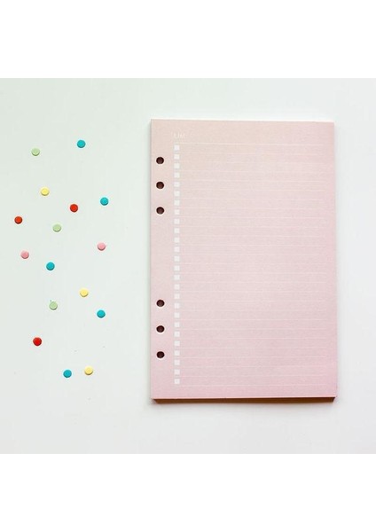 Pembe Todo A5 Toplam 45 Sayfa Klasik 6 Delikli Ciltli Defter Iç Kağıt Çekirdek/yeniden Doldurma Iç Kağıtlar: Çizgi, Izgara, , Liste, Günlük Haftalık Aylık Planlayıcı A5 A6 (Yurt Dışından)
