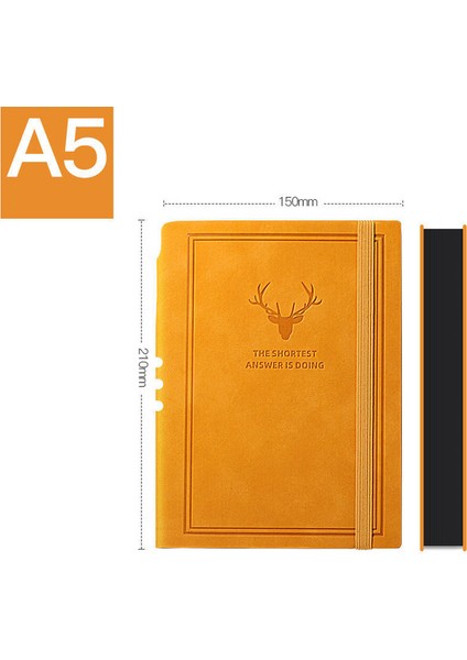 A5 Turuncu 320 Sayfa NEW2022 Retro Defter Kitap Edebi Narin Yumuşak Deri Toplantı Kayıt Bu Üniversite Öğrencisi Kalınlaşma Iş Ofis Günlüğü (Yurt Dışından)