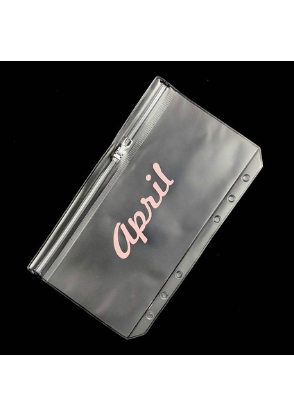 Nisan A6 A5/a6 Ay Nakit Planlayıcısı Bağlayıcı Cepler Pvc Gevşek Yaprak Çanta Fermuar Klasörleri 6 Halkalı Defter Bağlayıcı Kılıfı Belge Dosyalama Çantaları (Yurt Dışından)