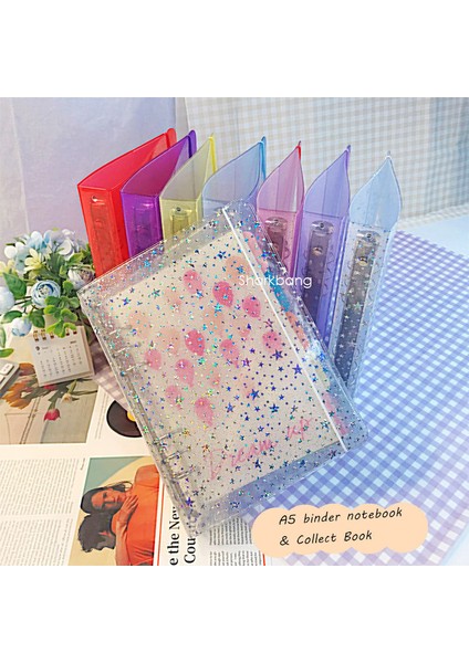 Dolum Kağıdı-Nokta A5 Sharkbang A5 Glitter Ciltli Defter Fotoğraf Organizatör Gevşek Yaprak Günlüğü Bullet Pp Kollu Kitap Dergisi Gündem Kırtasiye Toplama (Yurt Dışından) fırsatları