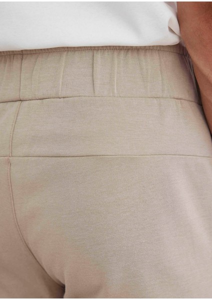 Taş Renk Örme Kumaşdan Jogger Pantolon