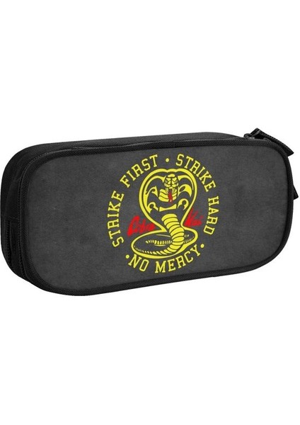 Temizle Kobra Kai Karate Çocuk Kalem Kutuları Kız Erkek Büyük Depolama Strike Ilk Grev Sert 80 S Film Kalem Çantası Öğrencileri Kırtasiye (Yurt Dışından)