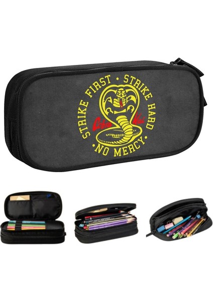 Temizle Kobra Kai Karate Çocuk Kalem Kutuları Kız Erkek Büyük Depolama Strike Ilk Grev Sert 80 S Film Kalem Çantası Öğrencileri Kırtasiye (Yurt Dışından) fırsatları