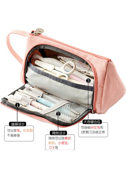 Mor Kalem Kutusu Okul Malzemeleri Çok Katmanlı Büyük Öğrenci Kalem Kawaii Saklama Çantası Kalem Kalem Çantası Ofis Okul Sevimli Kırtasiye (Yurt Dışından) indirimleri