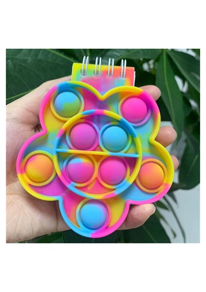 Mini Dizüstü Bilgisayar Onun Dizüstü Bilgisayar Silikon Pop Kapak Not Defterleri Fidget Duyusal Oyuncaklar Mini Günlük Okul Malzemeleri Sevimli Yazı Kitabı (Yurt Dışından)