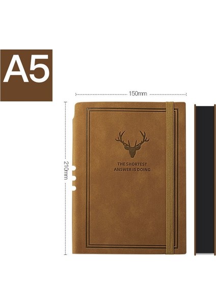 A5 Kahverengi 320 Sayfa NEW2022 Retro Defter Kitap Edebi Narin Yumuşak Deri Toplantı Kayıt Bu Üniversite Öğrencisi Kalınlaşma Iş Ofis Günlüğü (Yurt Dışından)