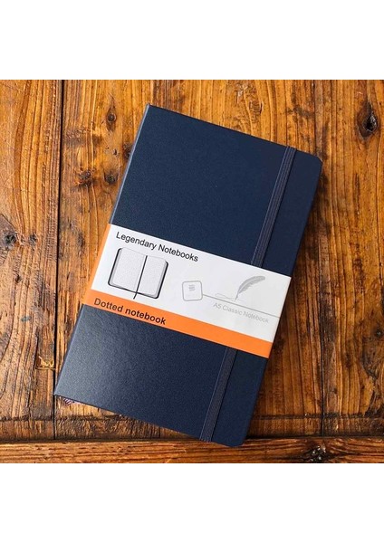 Klasik Lacivert Boş A5 Klasik Efsanevi Defter Gündem Not Defteri Sanat Dergisi Noktalı Sayfalar/çizgili/kare/boş 100GSM Kağıt (Yurt Dışından)