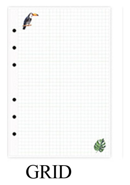 Izgara A7 A5 A6 A7 Gevşek Yaprak Defter Dolum Spiral Ciltleyici Planlayıcı Iç Sayfa Iç Kağıt Süt Ürünleri Haftalık Aylık Yapılacak Plan Çizgi Nokta Izgarası (Yurt Dışından)